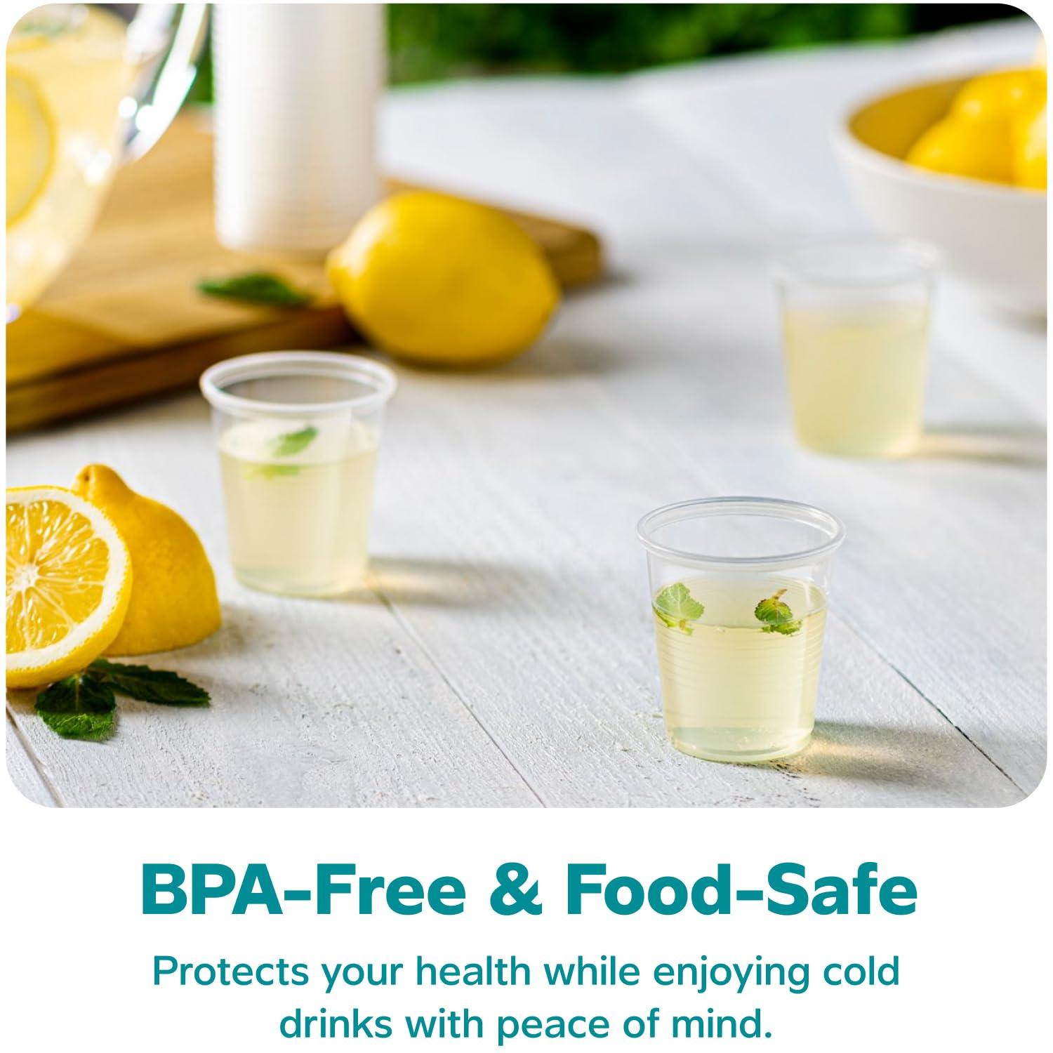 Comfy Package Comfy Package [3 oz. - 100 Count Clear Disposable Plastic Cups - Small Disposable Bathroom, Medicine Polypropylene, and Mouthwash Cups