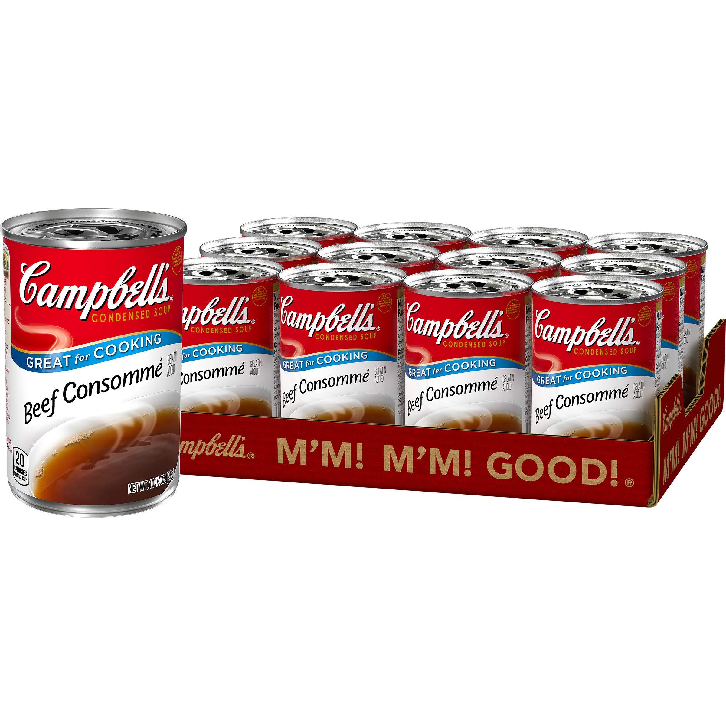 Campbell\'s Campbell\'s Condensed Soup, Beef Consomm, 10.5 oz. Can, (Pack of 12) (Packaging May Vary)