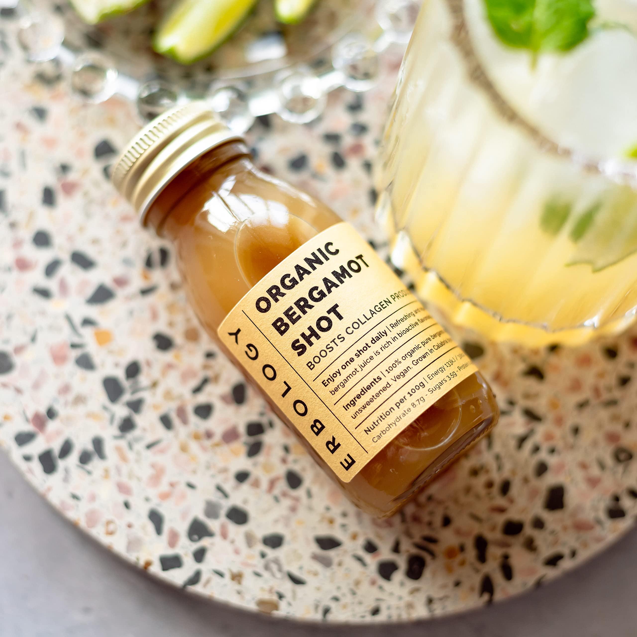 Erbology 100% Organic Bergamot Juice 12 Daily Shots (2 fl oz) - Supports Immunity and Collagen Production - High in Vitamin C and Bio-active Flavonoids - Straight from Farm in Italy - Undiluted - No Added Suga