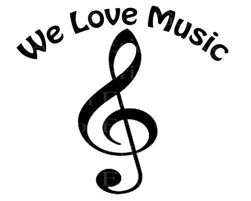 Art of Eric Gunty 1/2 Sheet - We Love Music Notes Band Birthday - Edible Cake/Cupcake Party Topper - D22701