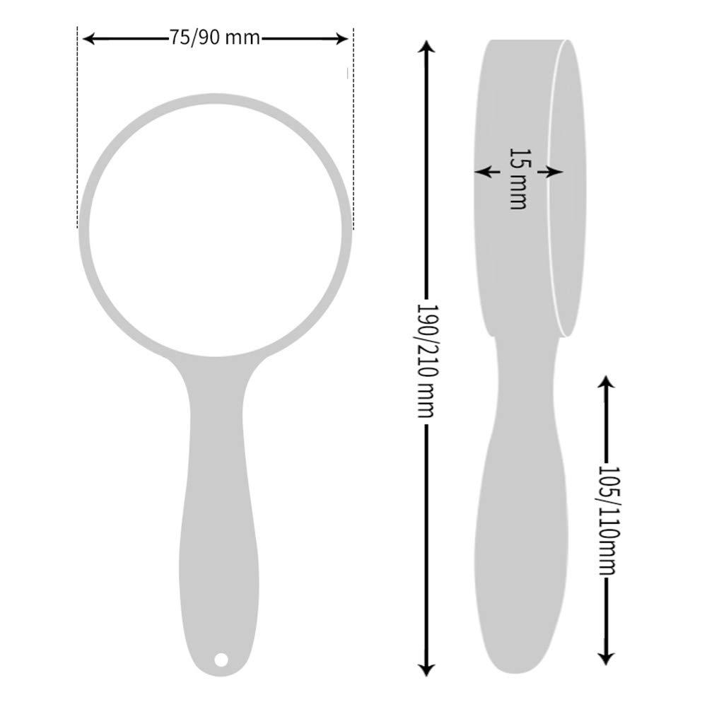 LUSTAR LUSTAR HD Magnifying Glass with Rubber Handle Portable Handheld Reading Magnifier for Elderly and Students Reading Yellow-90mm