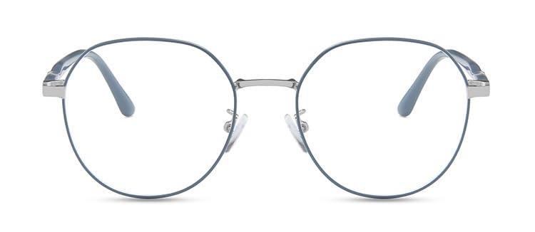 HDTVTV HDTVTV Oversized Computer Readers Blue Light Blocking Eyewear Reading Glasses Anti UV Round Unbreakable Flat Light Mirror (Color : Blue, Size : +150)