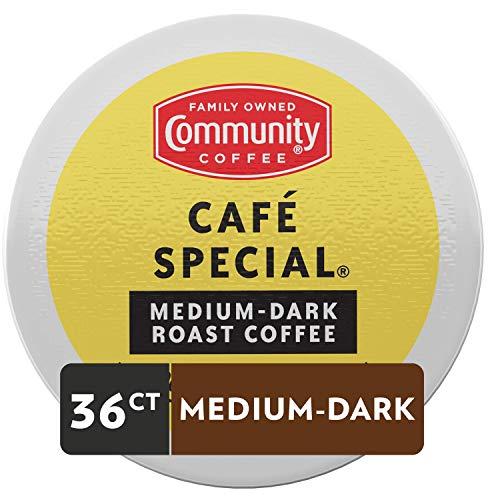 Community Coffee Community Coffee Café Special Medium Dark Roast Single Serve K-Cup Compatible Coffee Pods, Box of 36 Pods