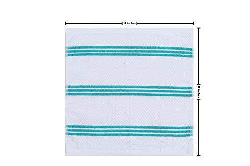 Living Fashions Living Fashions 8 Pack Dish Cloths for Washing Dishes - 100% Cotton Absorbent Dish Towels Size 12\" x 12\" - Perfect Dish Rags for Washing Dishes - Kitchen Rags and Washcloths for Dishes