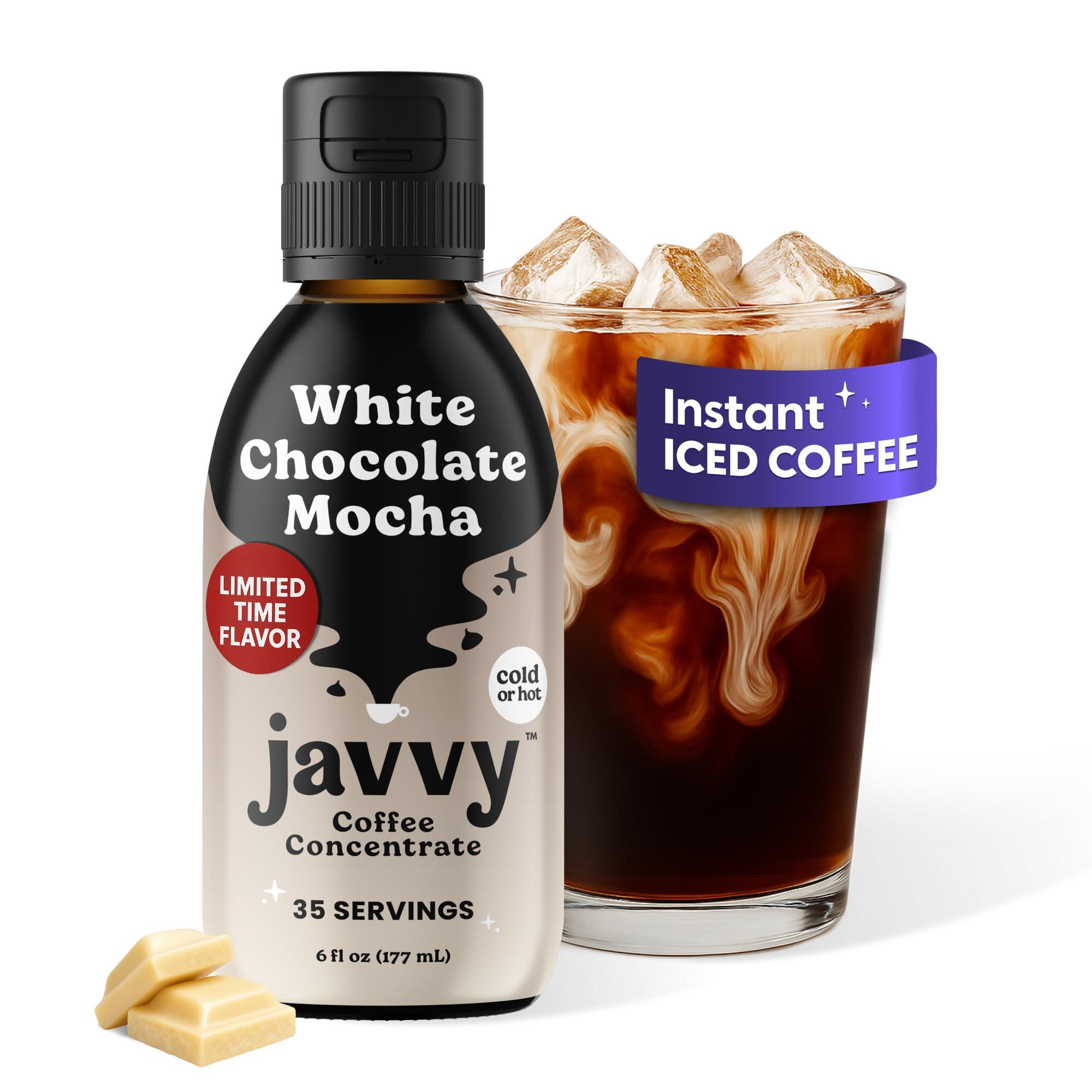 Javy Coffee Javy Coffee Concentrate - Cold Brew Coffee, Perfect for Instant Iced Coffee, Cold Brewed Coffee and Hot Coffee, 35 Servings - White Chocolate Mocha