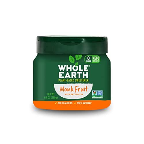 Whole Earth Whole Earth Plant-Based Sugar Alternative, Erythritol & Monk Fruit, 9.8oz Jar