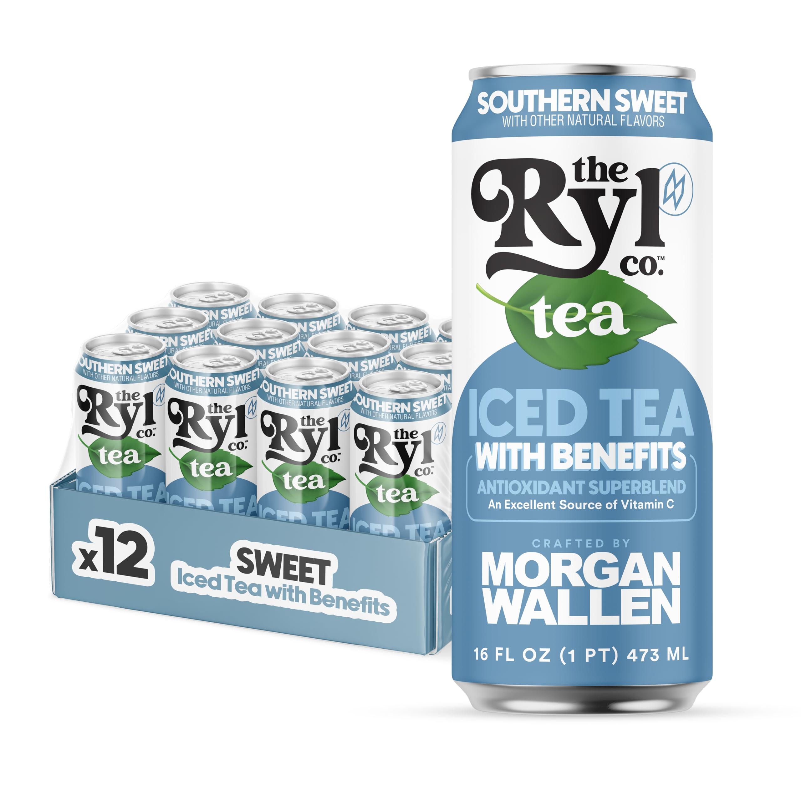 The Ryl Co Ryl Iced Tea, Wallen\'s Sweet, Antioxidant Superblend, Zero Sugar, Low Carb, Low Calorie Iced Tea, 16.0 Fl Oz (12-Pack)