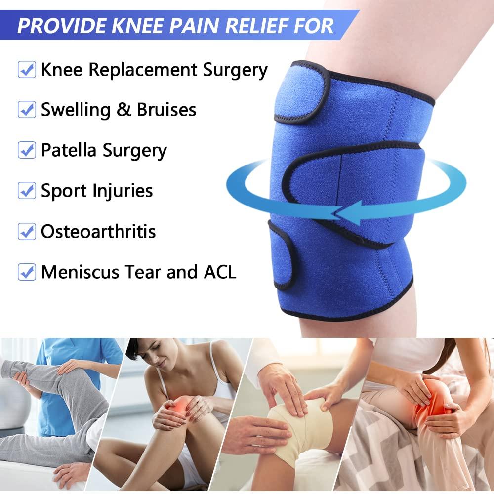 Hilph Hilph Knee Ice Pack Wrap with 2 Gel Pad and Ice Bag for Knee Injuries Reusable