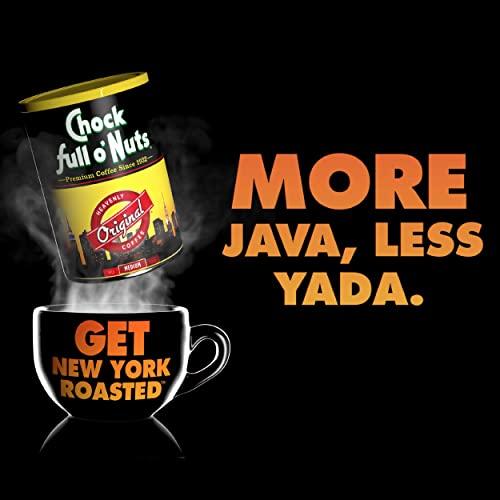 Chock Full o' Nuts Chock full oNuts Decaf Original Roast, Medium Roast Decaf Ground Coffee  Gourmet Coffee Beans  Smooth, Full-Bodied and Rich Coffee (24 Oz. Can)