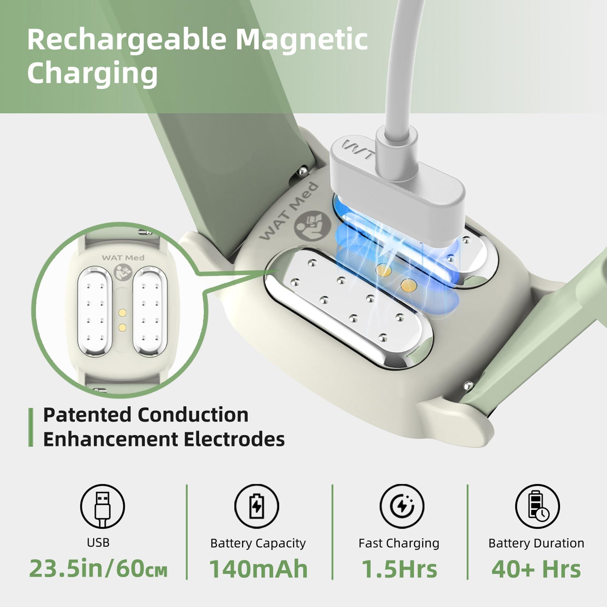 EmeTerm EmeTerm Explore FDA Cleared Anti-Nausea Wristband IP67 Waterproof Morning Motion Travel Sickness Relief Classic Strap Design (Mint Green-Extra 2pack Conductive Gel)