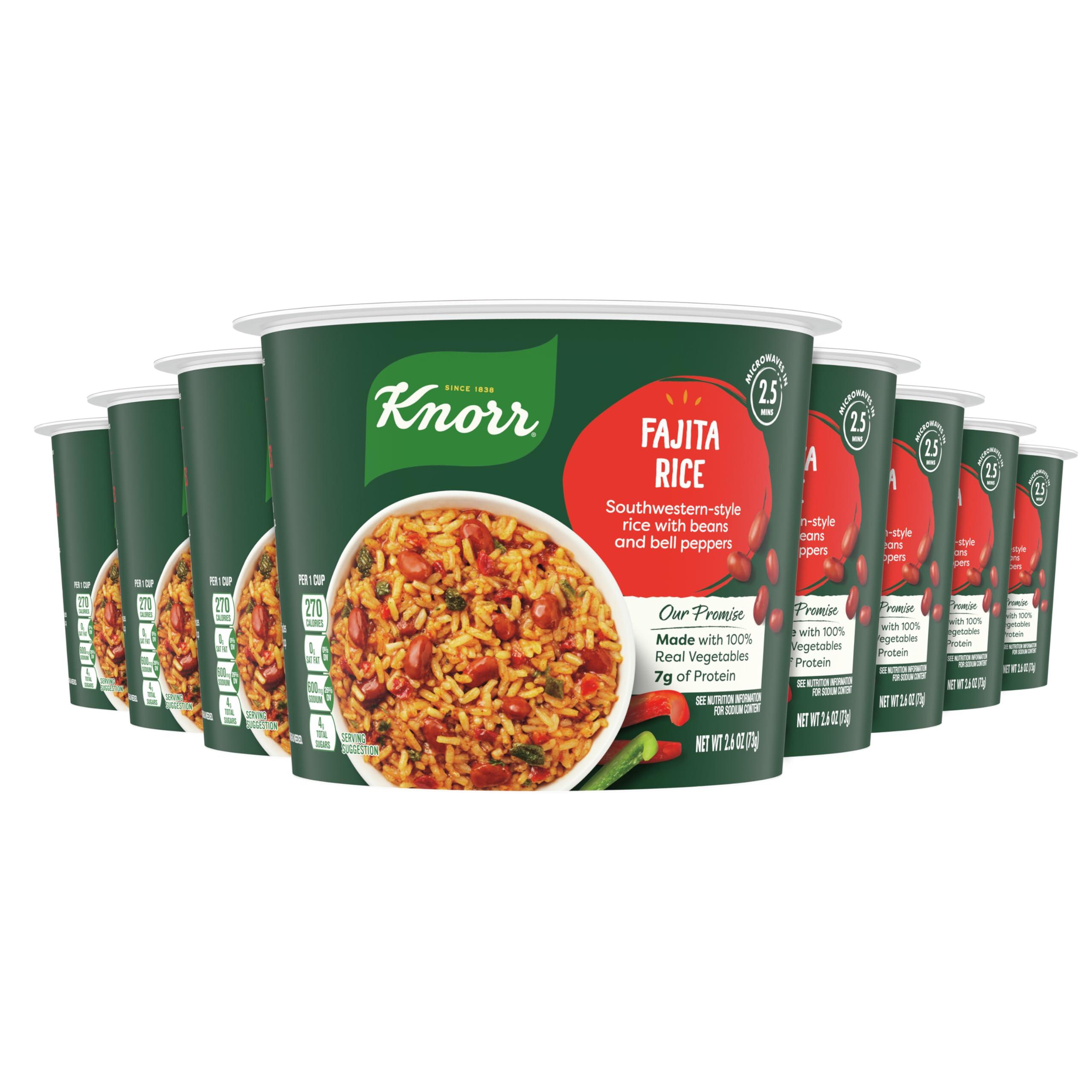 Knorr Knorr Rice Cup Fajita Rice 8 ct Delicious Rice Dish No Artificial Flavors or Preservatives 2.6 oz