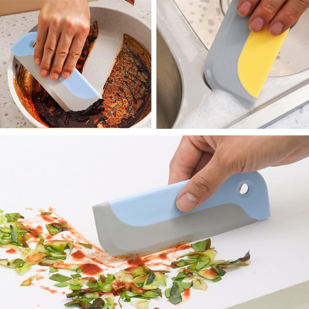 Ulfanit Ulfanit 2 Pack Mini Squeegee, Small Kitchen Countertop Squeegee, Soft Glass Cleaner for Home Tabletop, Bathroom Mirror, Car Window Cleaning Squeegee All-Purpose Wiper Tool, Blue