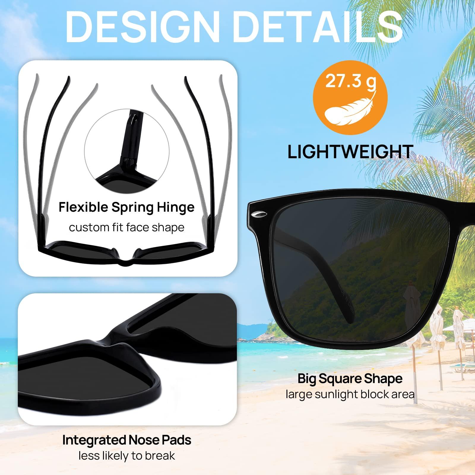 WEMOOTANTS WEMOOTANTS Reading Sunglasses 3.50 for Men Big Sun Readers With Durable Spring Hinges 1.0 1.25 1.5 1.75 2.0 2.25 2.5 2.75 3.0 3.5 4.0 Outdoor UV Protection Comfortable Fit (Black 350)