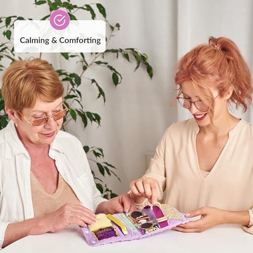 ODOXIA Fidget Wrist Cuff Sensory Toys | Fidget Toys for Dementia | Dementia Products for Elderly | Anxiety Sleeve | Gifts and Activities for Seniors with Alzheimers or Dementia | Sensory Fidget Toys