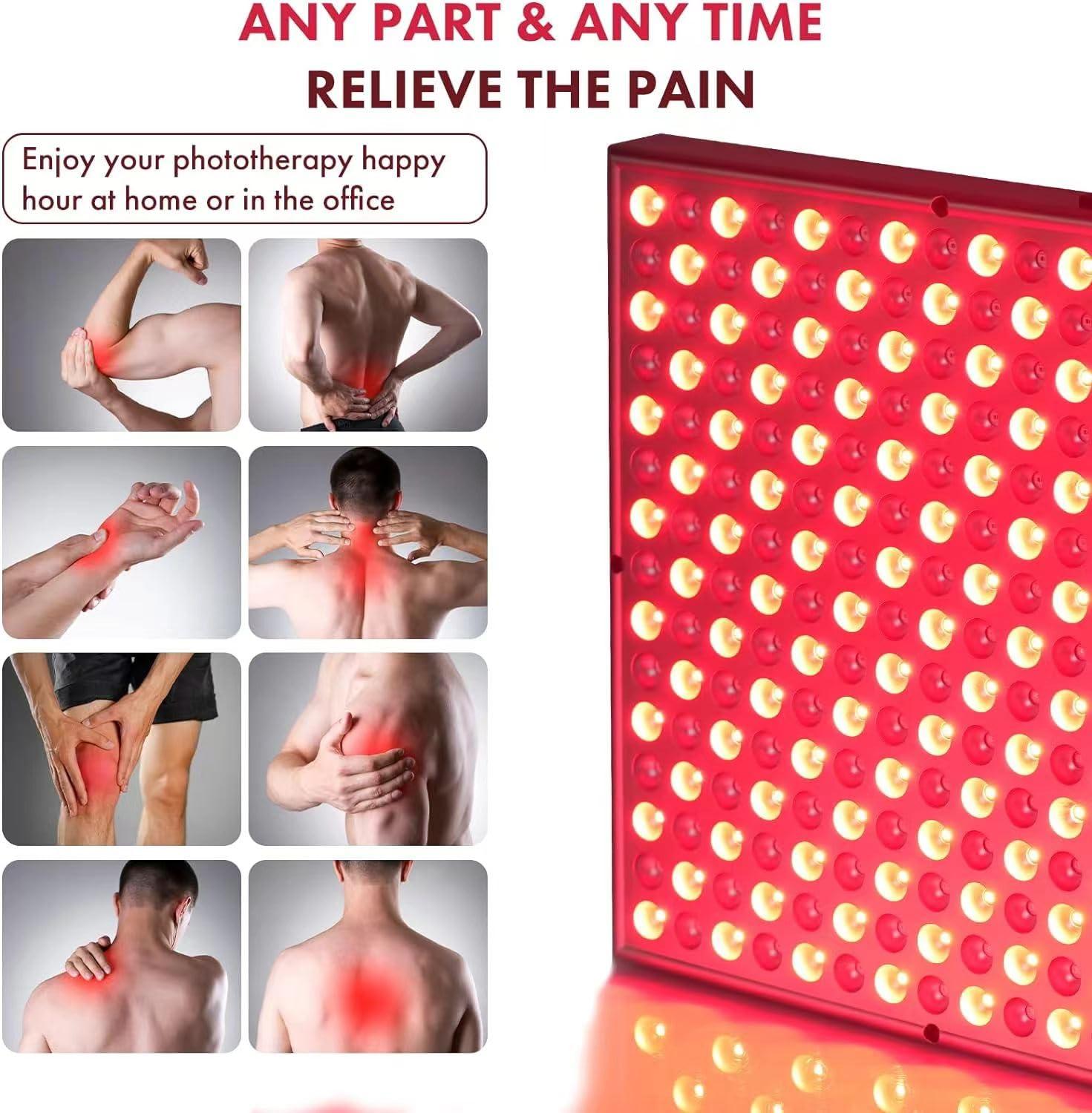 KYUQY Red-Light-Therapy-Device, 45W LED Red Light Therapy Lamp 660nm Red Light Panel and 850nm Near Infrared Light Therapy for Body Face Skin, Pain Relief of Muscles and Joints