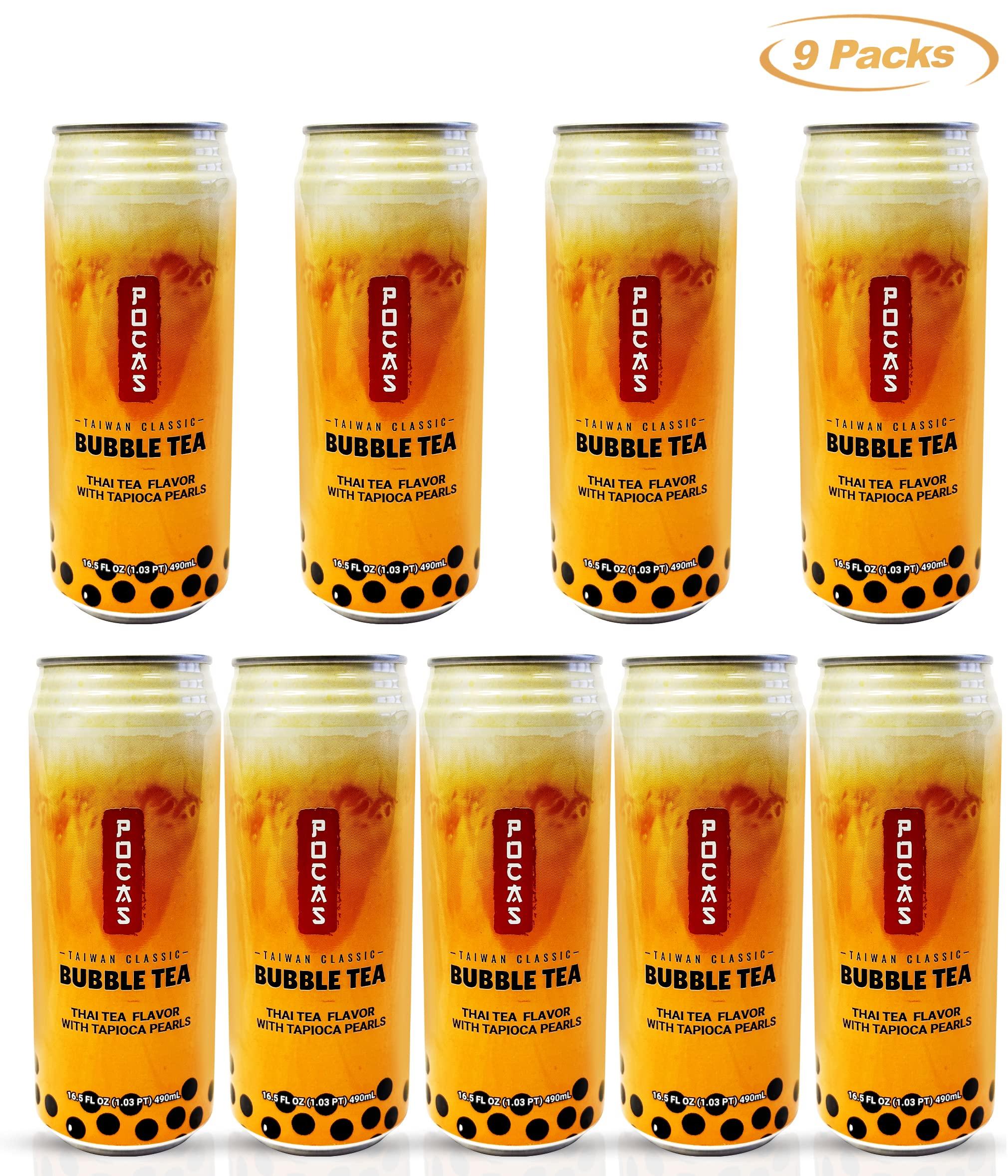 Pocas International POCAS BUBBLE TEA, Classic Taiwan Style Milk Tea with Tapioca Pearls. Ready to serve boba tea (9)