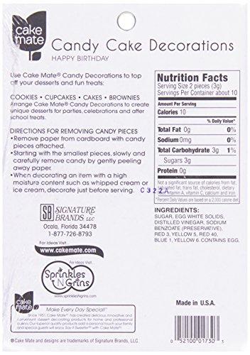 Cake Mate Cake Mate Candy Cake Decorations, Happy Birthday, 1 oz