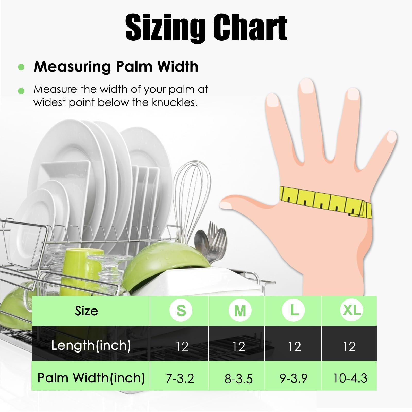 IUCGE IUCGE Rubber gloves cleaning for Household 2 Pairs,Dishwashing gloves for Kitchen dish gloves,Reuseable.(L,Green)