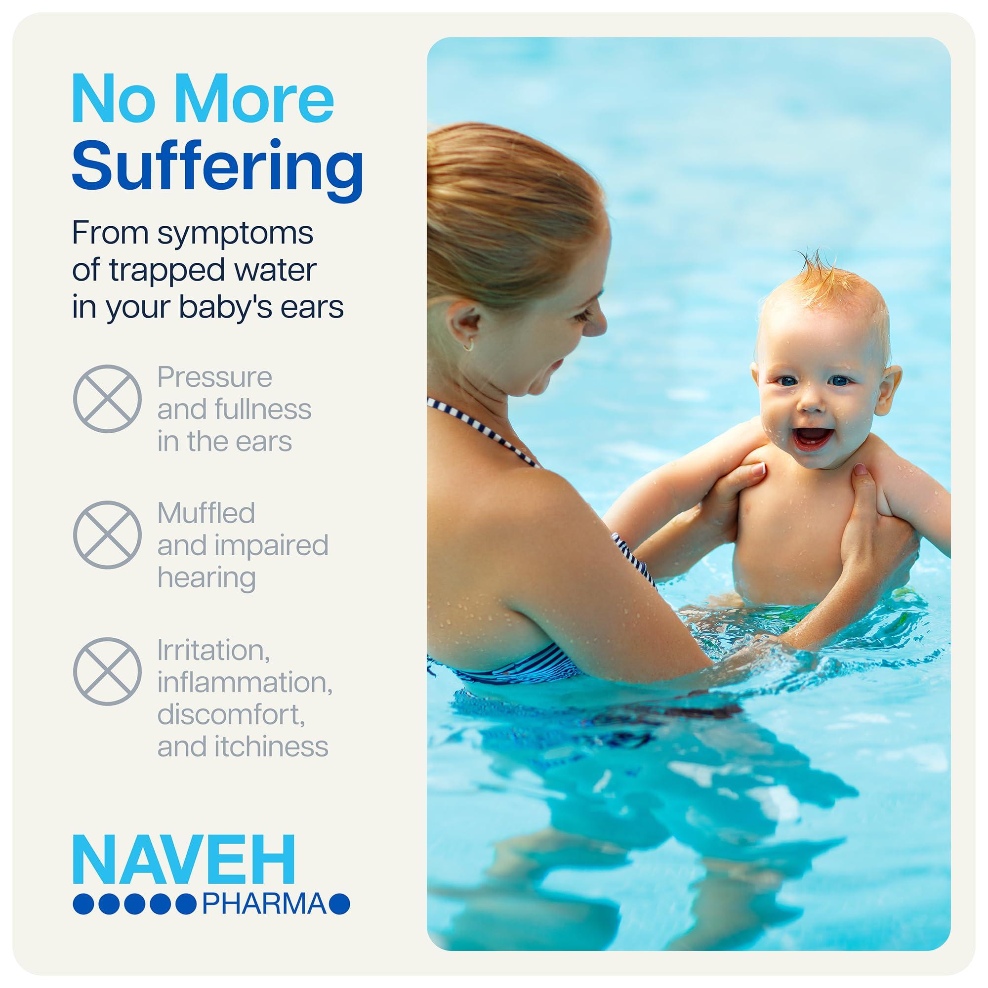 NAVEH PHARMA NAVEH PHARMA Dry Ears Baby | Swimmers Ear Drops Spray | Ear Drying Drops for Little Swimmers | Remove Water Trapped in Ears in Seconds | Prevent Hearing Loss (0.5 Fl Oz)