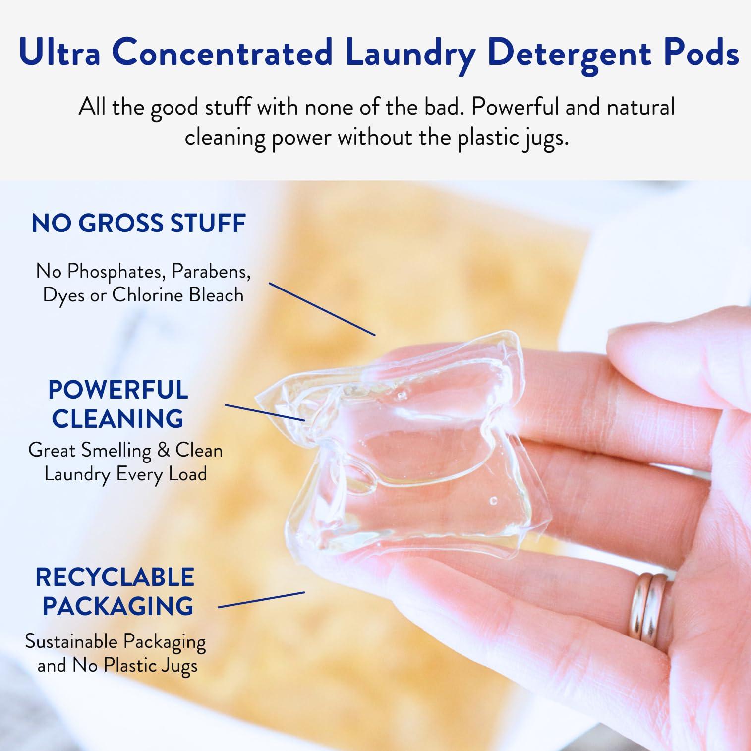 THE CLEAN PEOPLE Clean People Laundry Detergent Pods - Hypoallergenic Laundry Pods - Ultra Concentrated, Recyclable Packaging, Stain Fighting - Sweet Petals, 192 Pack