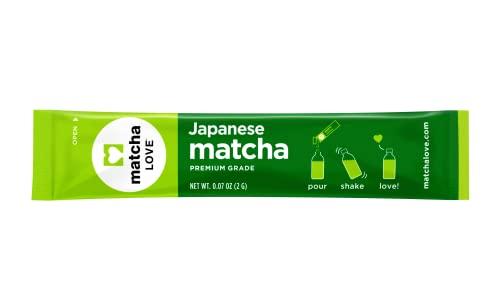 matcha LOVE Matcha Love Japanese Matcha Unsweetened Green Tea Powder, 15 Single Serve Packets, 1.05 Ounces