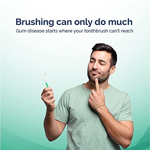 Proxysoft Dental Floss for Braces with Threader and Thick Proxy Brush for Daily Care of Periodontal Disease and Gum Health - Orthodontic Flossers for Braces and Teeth, Periodontal Floss by ProxySoft, Pack of 6