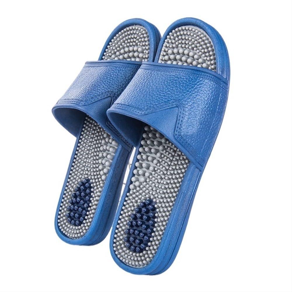 LUXRUB Acupressure Foot Reflexology Massage Slippers Women Men Foot Pain Relief Massage Sandals Promoting Blood Circulation Myofascial Release Trigger Point Acupuncture (Color : Blue/Grey, Size : 7.5/8)