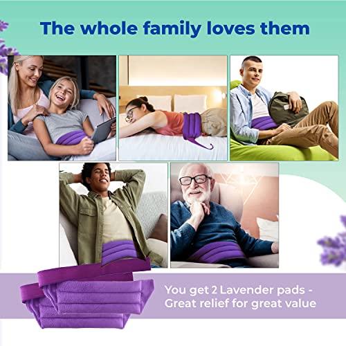 MY HEATING PAD Microwavable Heating Pads for Lower Back and Menstrual Cramps - Moist Microwave Heating Pads for Muscles and Joints - Natural Microwave Hot Packs Heat Pads for Lower Back Pain - 2 Packs Purple
