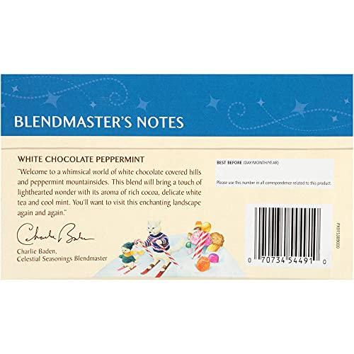 Celestial Seasonings Celestial Seasonings White Tea, White Chocolate Peppermint, Contains Caffeine, 20 Tea Bags (Pack of 6)