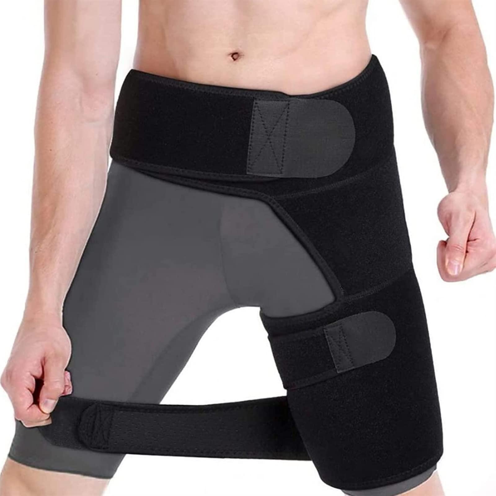 HIIGH HIIGH Hip Brace Sciatica Pain Relief Brace Thigh Hamstring Compression Support Wrap Stabilizer for Groin Hip Flexor SI Joint for Arthritis Bursitis Sciatic Nerve Pain Sciatica Thigh Hamstring