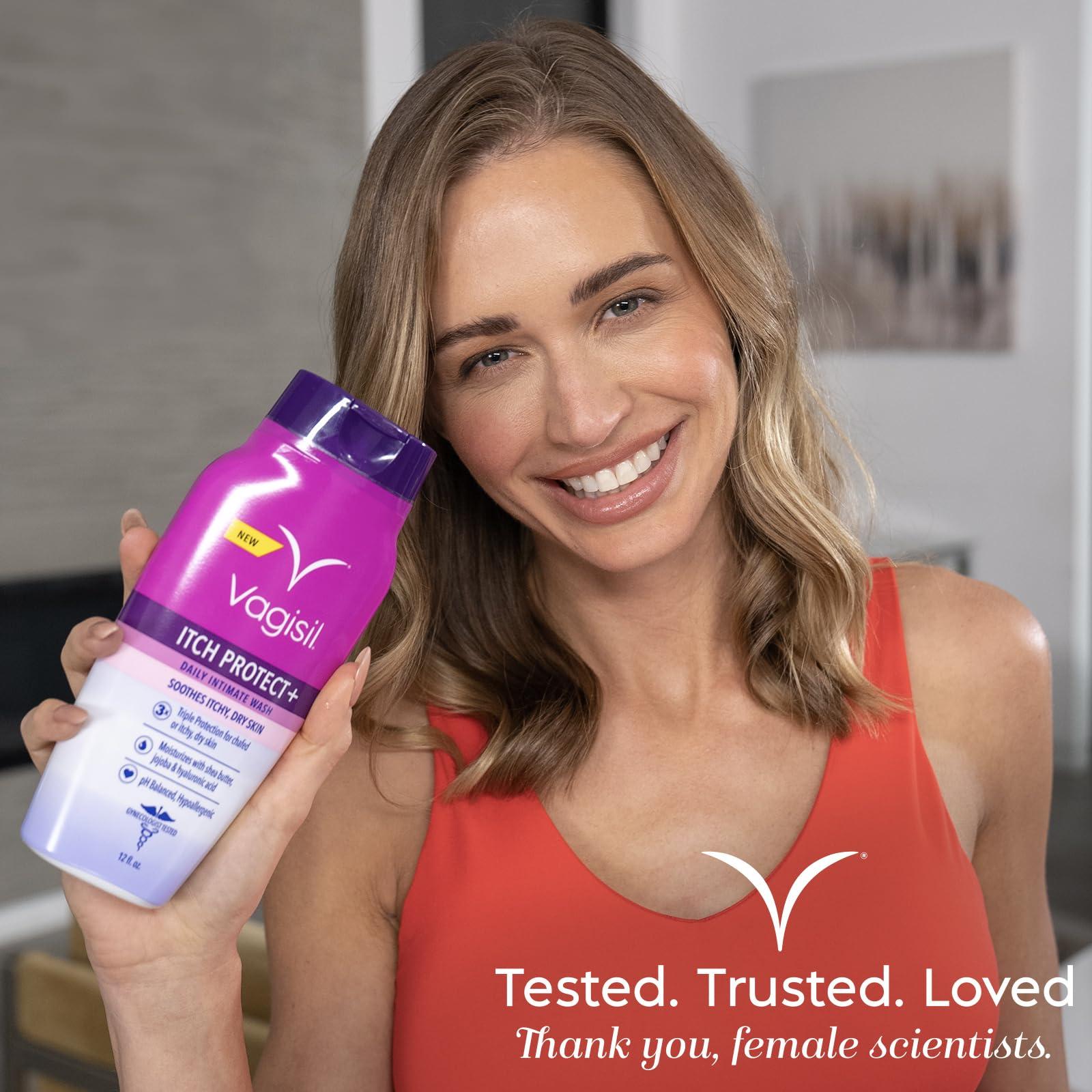 Vagisil Vagisil Feminine Wash for Intimate Area Hygiene and Itchy, Dry Skin, Itch Protect+ Crme Wash, pH Balanced and Gynecologist Tested, 12oz (Pack of 1)