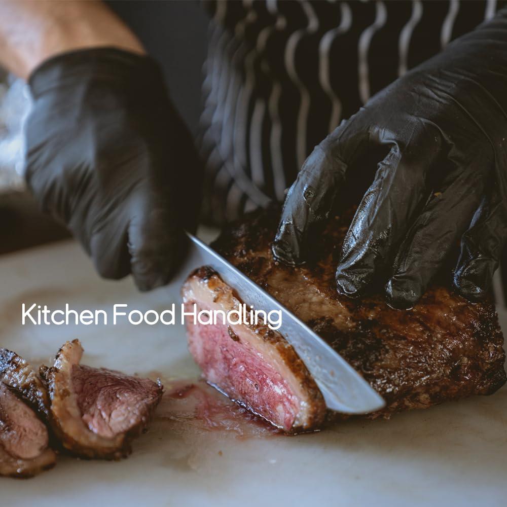 GLOKISS GLOKISS Disposable Nitrile Gloves Latex Free Rubber Cleaning Gloves 5 Mil,Food Safe Cooking Gloves Working Gloves (100, XL)