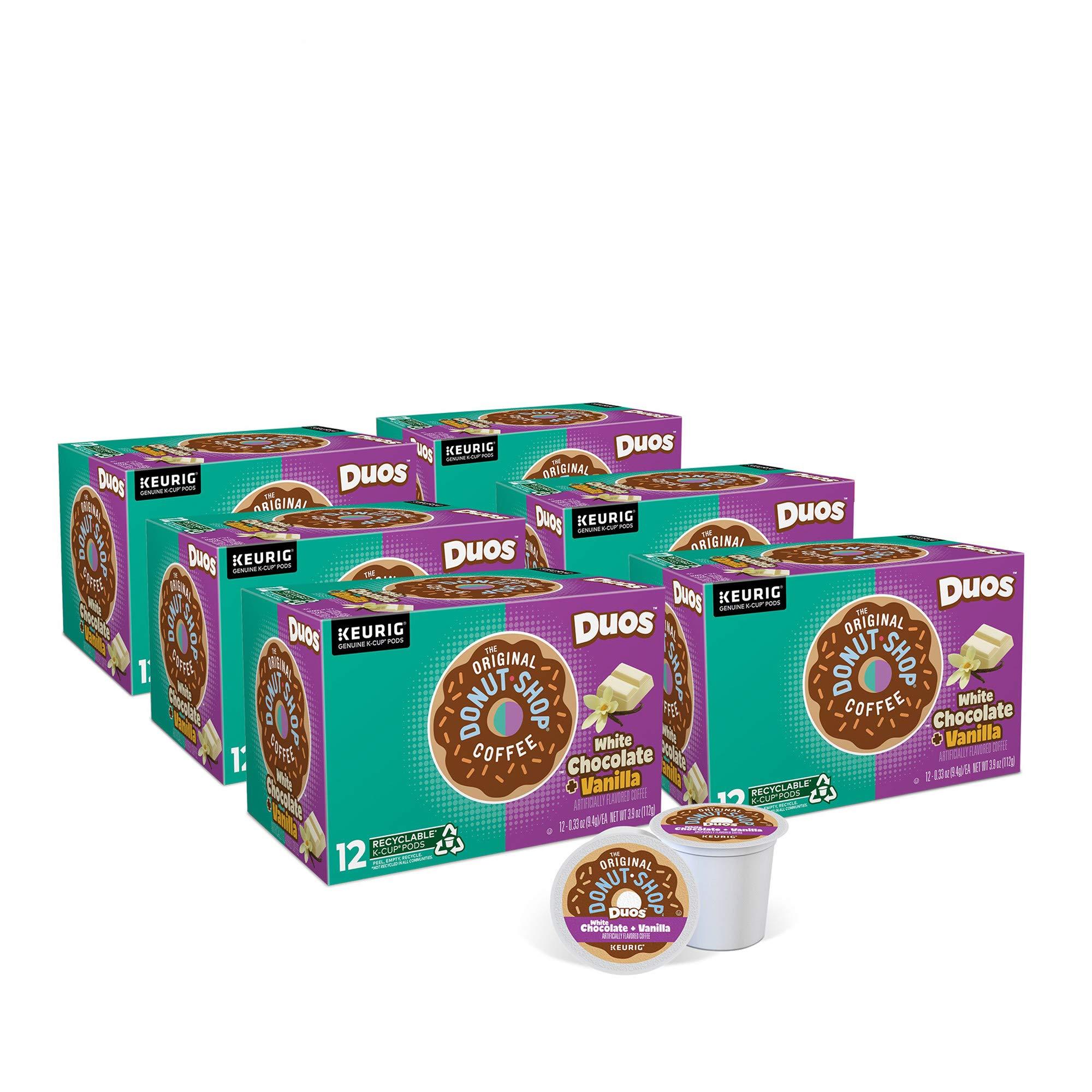 The Original Donut Shop The Original Donut Shop Duos White Chocolate + Vanilla, Keurig Single Serve K-Cup pods, 72 Count