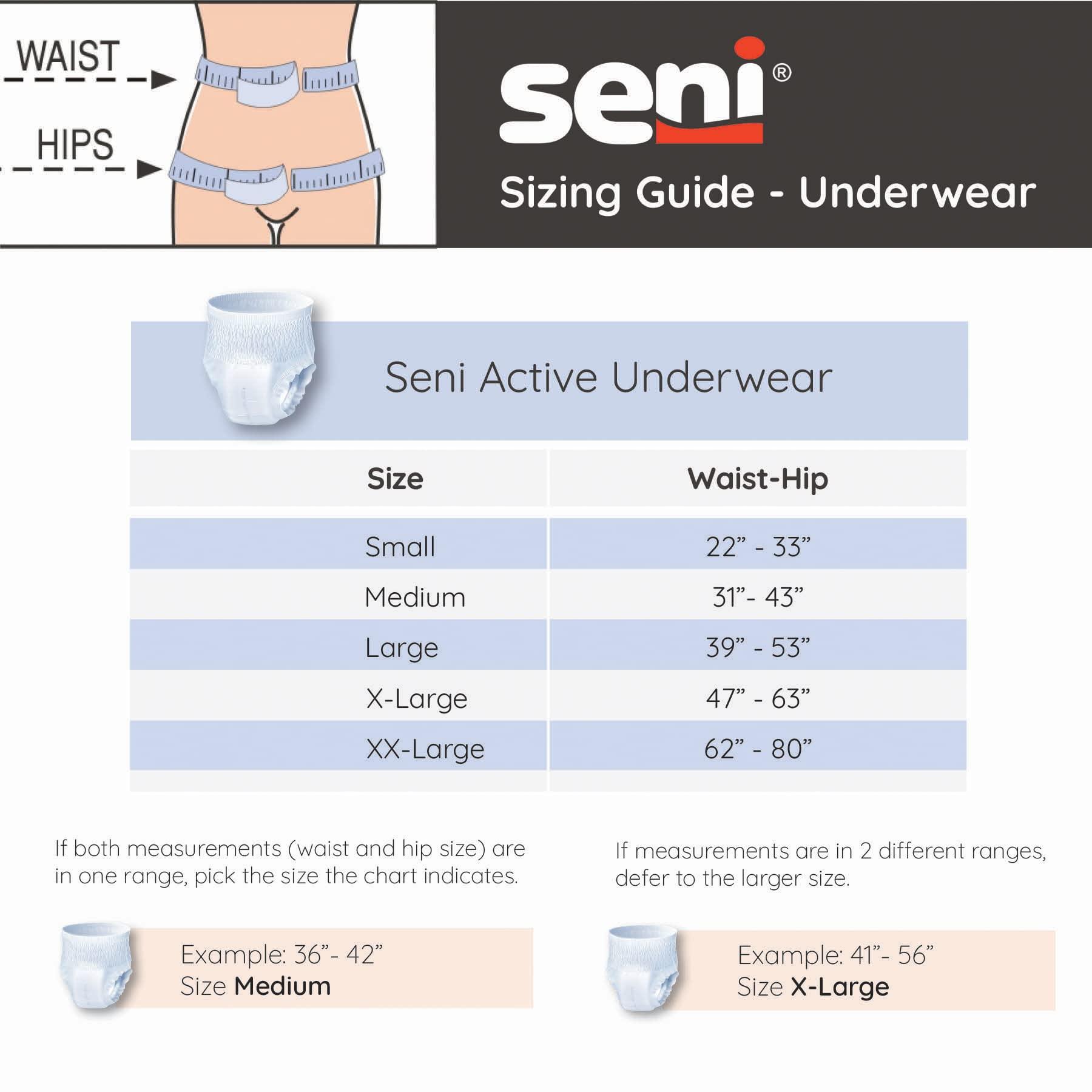 Seni Seni Active Super Plus Disposable Underwear Pull On with Tear Away Seams X-Large, S-XL07-AP1, Heavy, 28 Ct