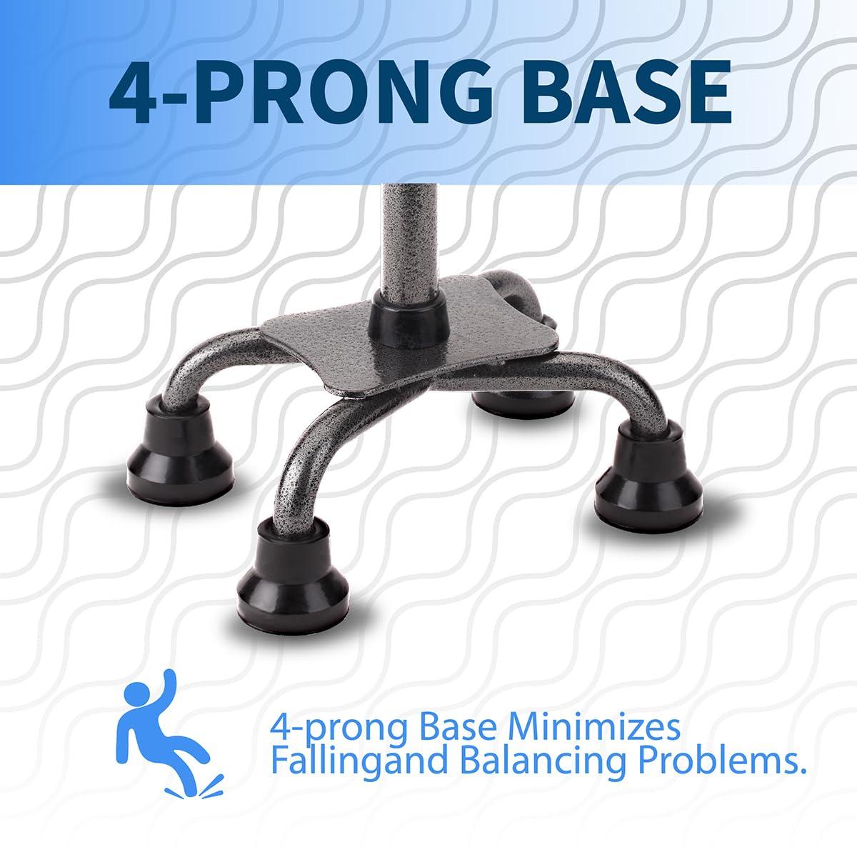 LIXIANG LIXIANG Quad Walking Cane Collapsible Canes for Women Men Independent Standing Function Knee Injury, Mobility and Leg Surgery Recovery for The Elderly and Adults