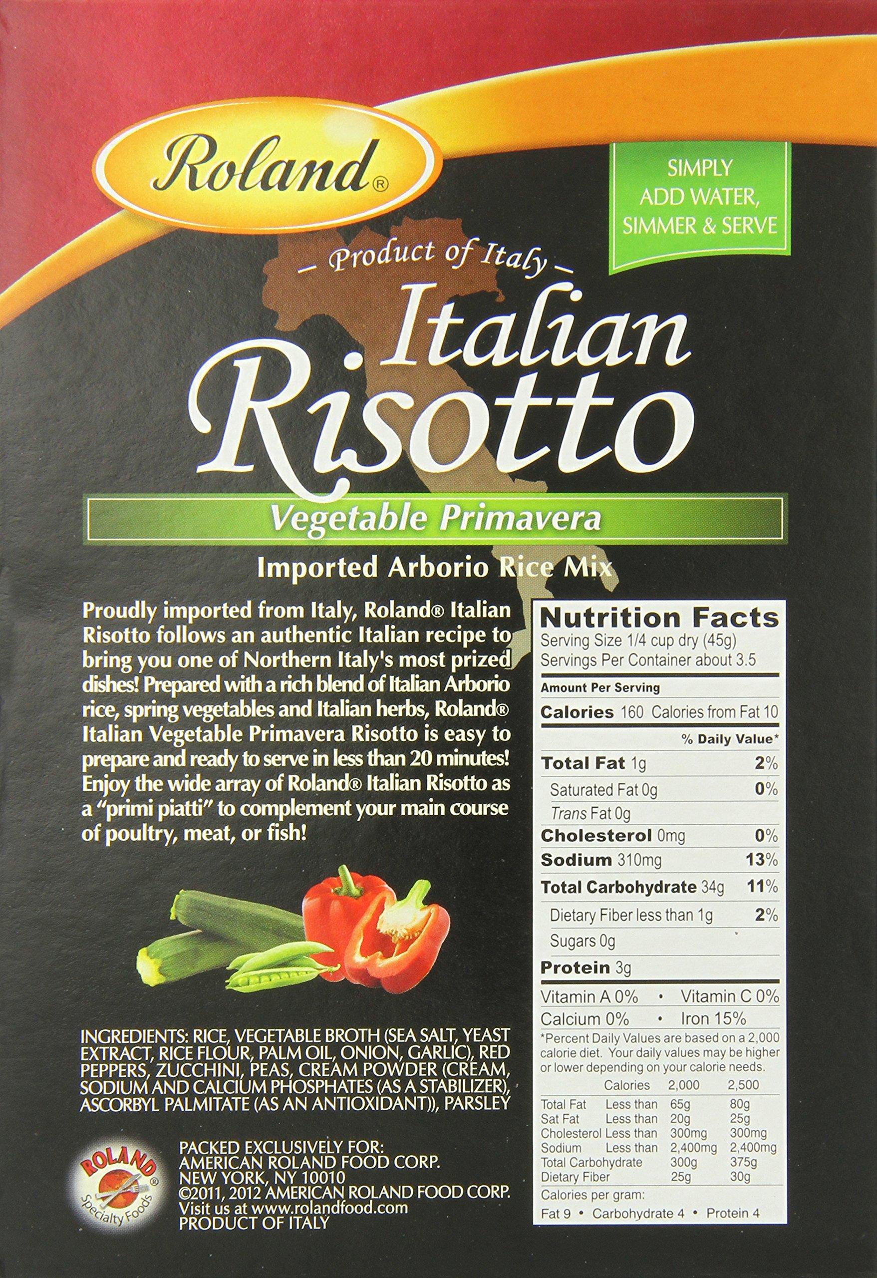 Roland Foods Roland Italian Risotto, Vegetable Primavera, 5.8 Ounce (Pack of 6)