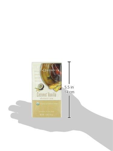 Davidson's Davidson\'s Organics, Coconut Vanilla, 25-count Tea Bags, Pack of 6