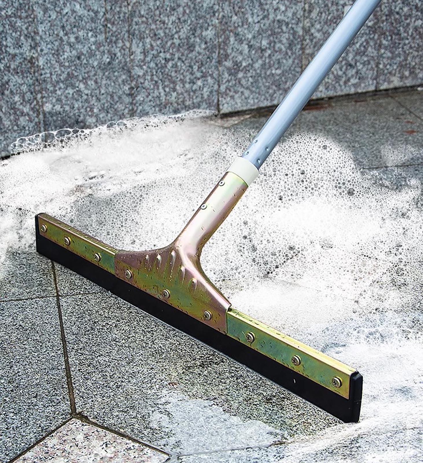 JYHHCYS Deck Patio Outdoor Indoor Floor Squeegee with Extendable Handle, Floor Wiper Water Remover for Tile Shower Wall and Floor/Concrete Floor/Wood Floor (Size : W 39cm/15.3in)