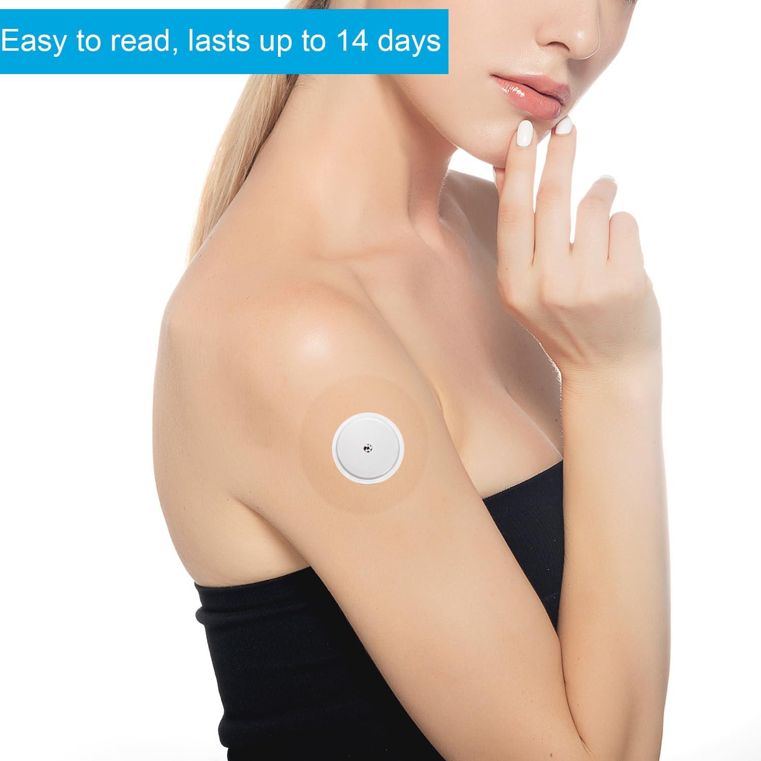 GTAGKOMMEN 55Pack Freestyle Libre 2 Sensor Covers, Latex-Free Hypoallergenic Waterproof Adhesive Patches for Libre 2/3 Sensor, CGM Covers Protection Transparent Tape 14 Days Long Stay NO Hole & Glue -GTAGKOMMEN