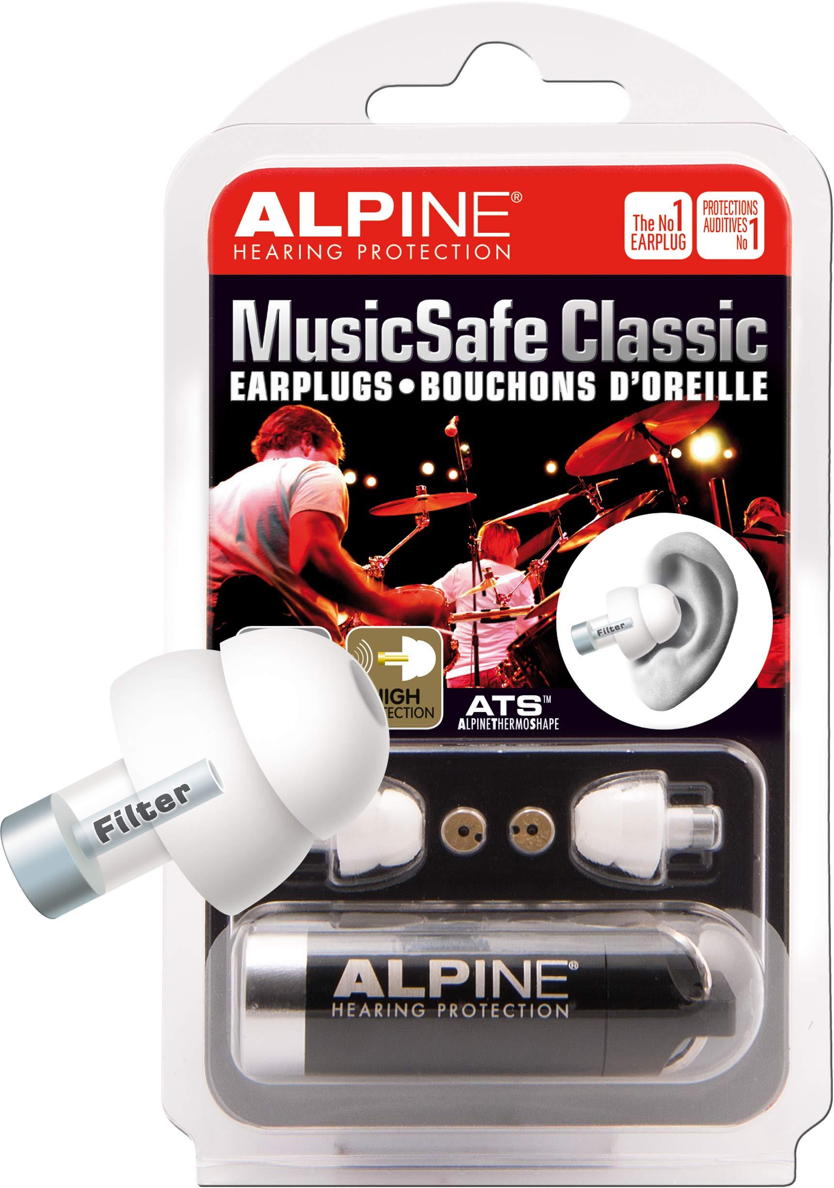 Alpine Hearing Protection Alpine Hearing Protection MusicSafe Classic Earplugs for Musicians