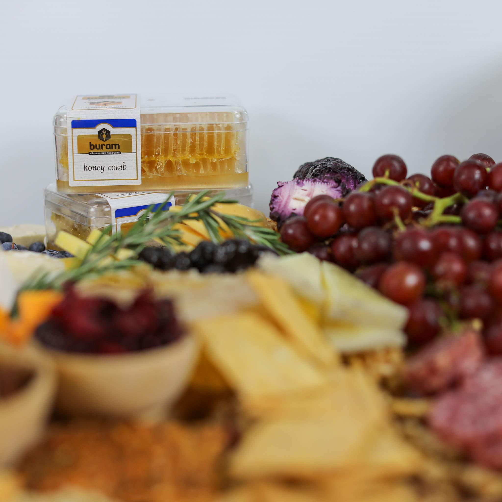 Buram Buram 100% Pure, Gourmet Raw Honeycomb, 100% All-Natural, No Additives, No Preservatives, From the Turkish Mountains, 7.1 oz Pack of 12