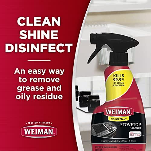 Weiman Weiman Disinfecting Stovetop Cleaner & Stainless Steel Cleaner - 22 Ounce - Daily Appliance Kitchen Cleaning Kit