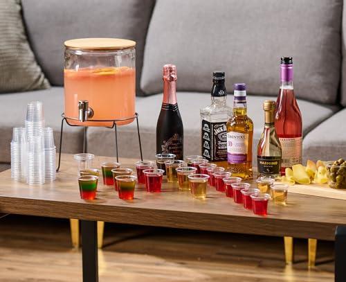 PATCHKE PATCHKE [2 OZ - 600 Pack] Plastic Shot Glasses Disposable mini Jello Shot Party Tumblers For Condiments samples (bulk Pack - 600 Cups)