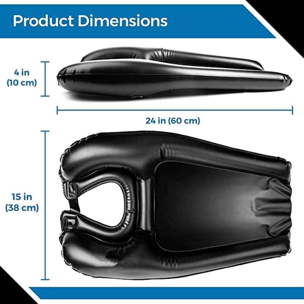 NOENNULL NOENNULL Inflatable Shampoo Basin - Portable Shampoo Bowl, Inflatable Hair Washing Basin for Bedridden, Hair Washing Tray for Sink at Home for Handicapped, Pregnant, Seniors (Black)