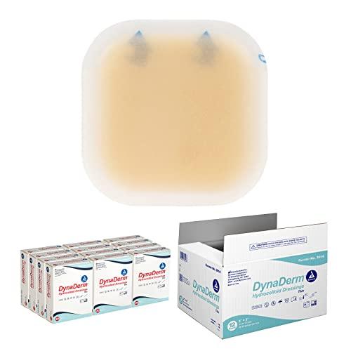 Dynarex Dynarex DynaDerm Hydrocolloid Dressings, Sterile Moist Bandages, 2" x 2," Thin & Latex-Free, Peel-Down Patches, 1 Case - 12 Boxes of 20 DynaDerm Hydrocolloid Dressings