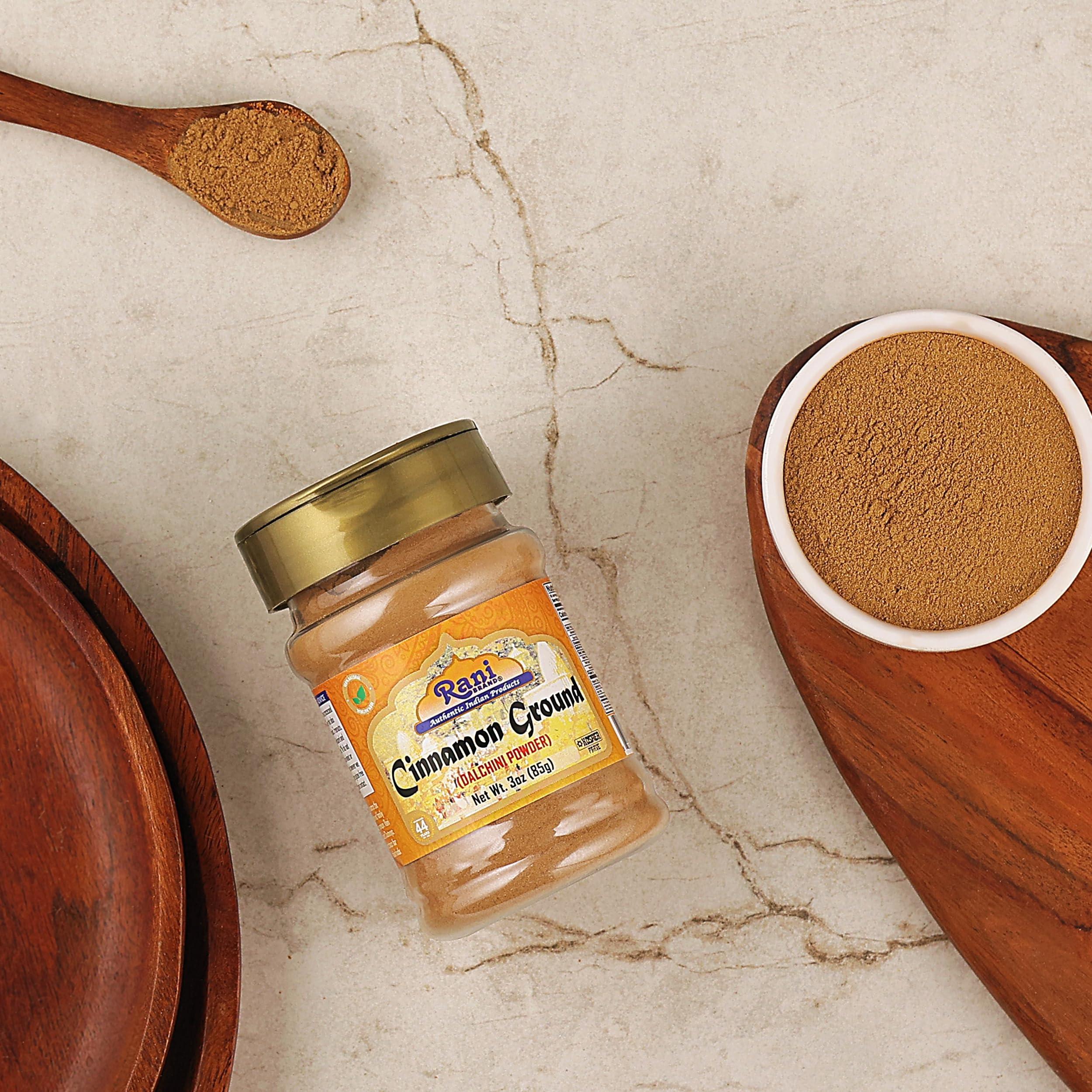 Rani Brand Authentic Indian Products Rani Cinnamon Powder (Ground) Spice 3oz (85g) PET Jar ~ All Natural | Salt-Free | Vegan | No Colors | Gluten Friendly | NON-GMO | Kosher
