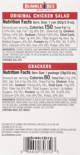 Bumble Bee Bumble Bee Snack on the Run Chicken Salad with Crackers Kit, 3.5 oz - Ready to Eat, Spoon Included - Shelf Stable & Convenient Protein Snack