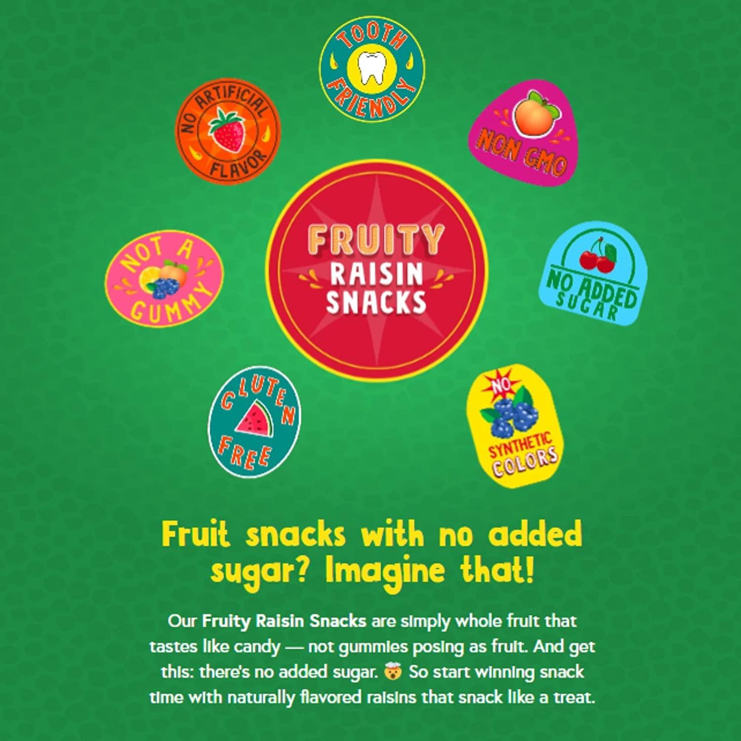 Sun-Maid Sun-Maid, Fruity Raisin Snacks, Sour Mixed Berry, 1.33 Ounce Snack-Size For Kids (200 Total Pouches)