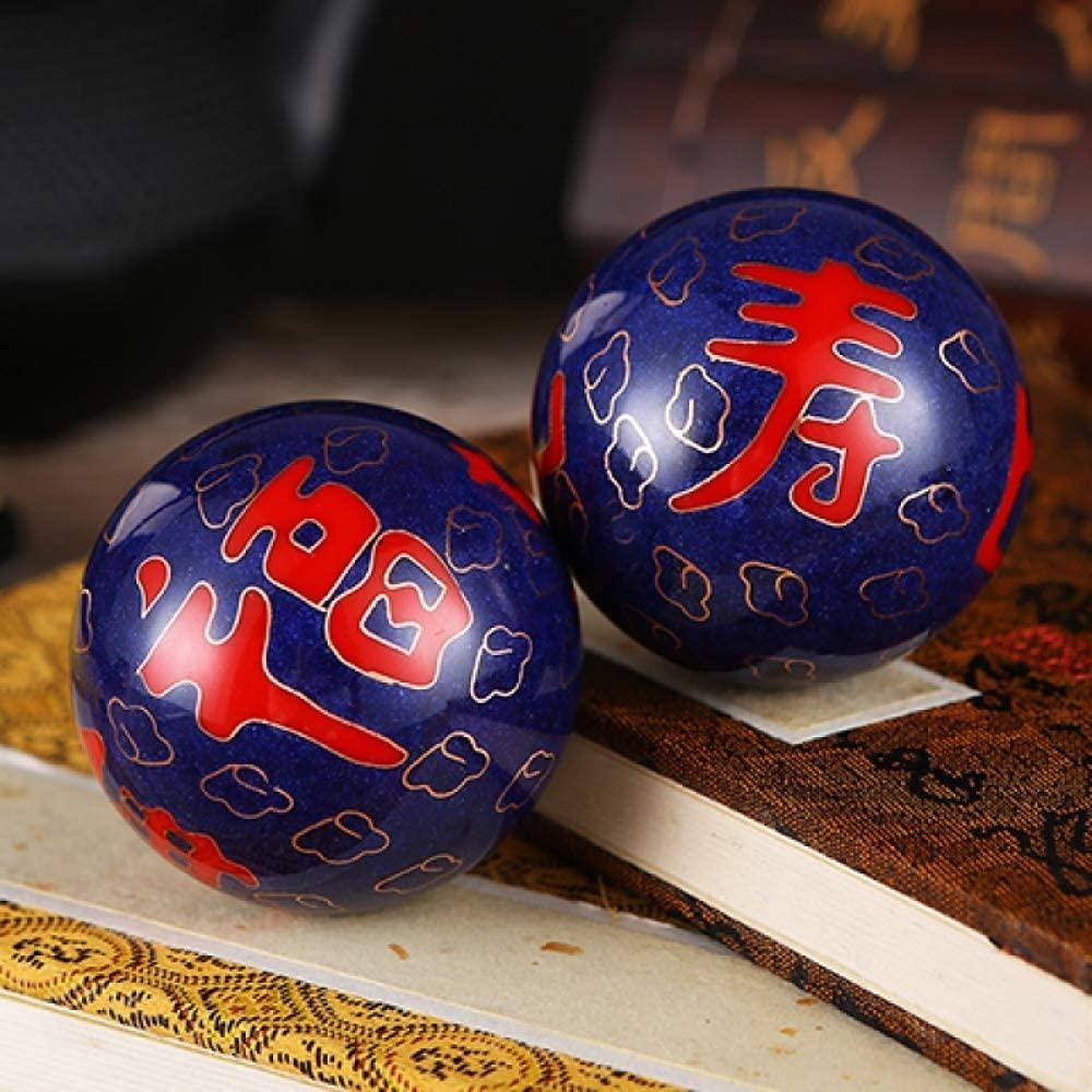 LIANGJUANG chinese balls baoding balls meditation balls Exercise Massage BallsBaoding Balls,Chinese Health Balls Baoding Balls Stress Relieve Hand Exercise Therapy Ball for Hand Therapy Stress Relief (50Mm)