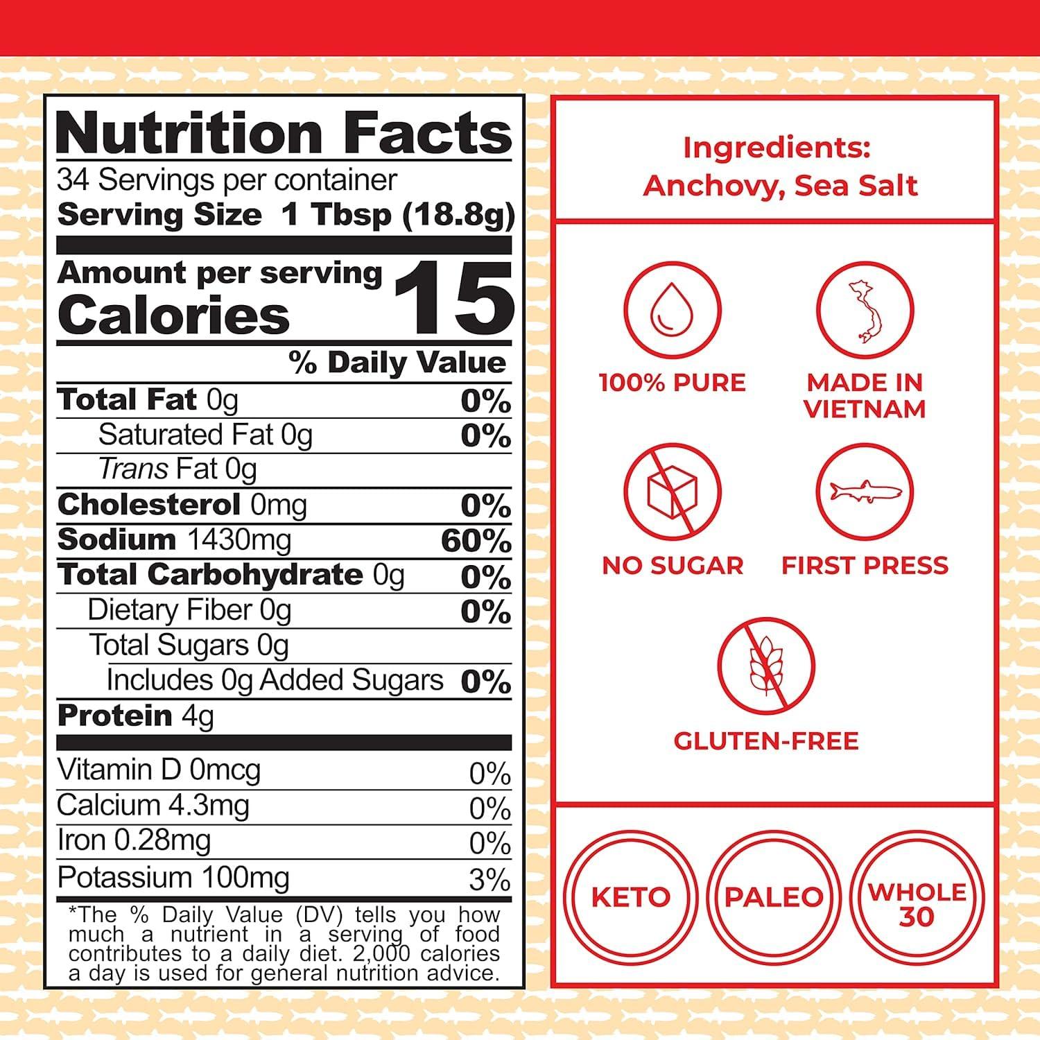 Red Boat Red Boat Umami Bundle, 1 17oz. Bottle of 40N Fish Sauce and 1 8.8oz Bag of Umami Salt | Premium fish sauce and salt infused with fish sauce, made with two ingredients | Gluten and sugar free